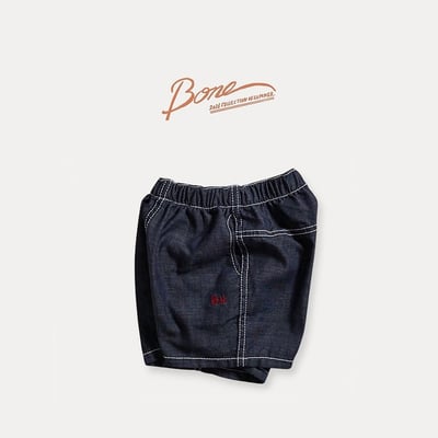 041738線條黑藍牛仔短褲3