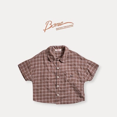 041730翻領格子上衣(兩色)2