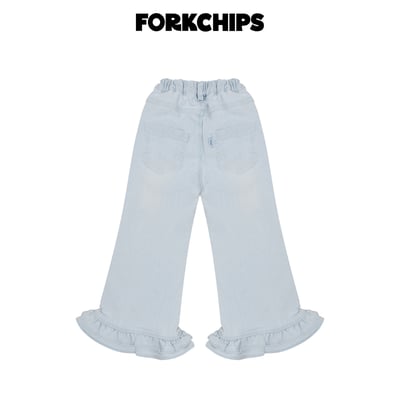 042053淺藍花邊牛仔褲2