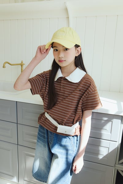 032431翻領條紋上衣(兩色)4