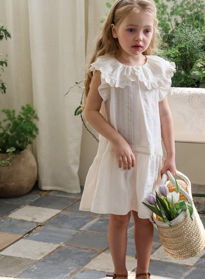 032343荷葉翻領連身裙(兩色)10