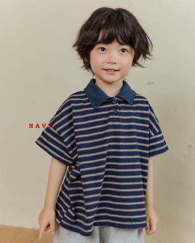 041507翻領條紋上衣(兩色)5