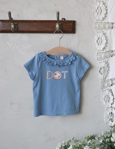 032335荷葉領圖樣上衣(四色)4