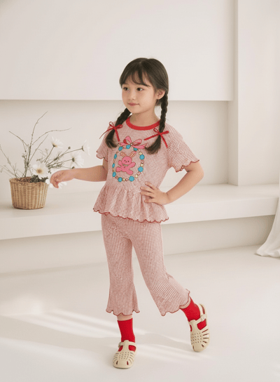 042348格子花邊褲(兩色)5