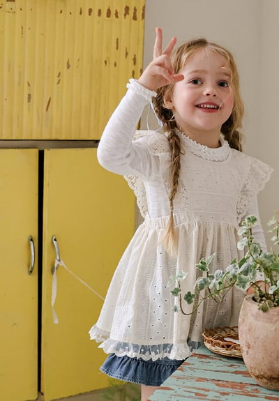 15522浪漫花邊圍裙背心裙(兩色)7