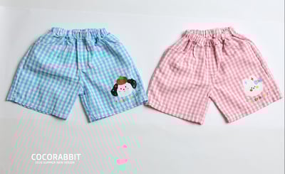 041382格子動物短褲(兩色)1