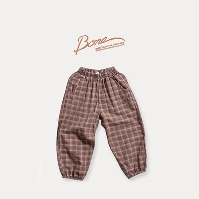 041748格子束口褲(兩色)3