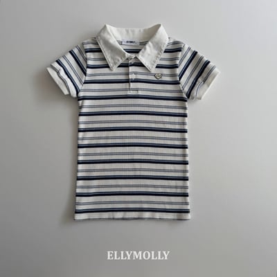 040778翻領條紋連身裙(兩色)3