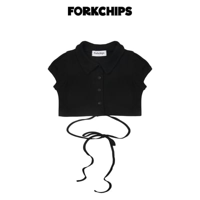 042011翻領綁帶上衣(兩色)2