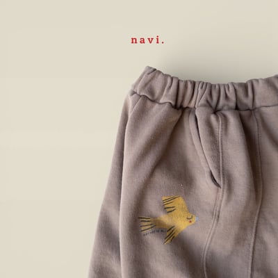 30011手繪小鳥束口褲(兩色)11