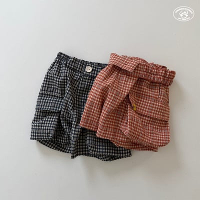 041654格子短褲(兩色)1