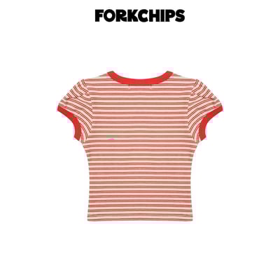 042050條紋綁帶上衣(兩色)4