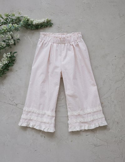 032339格子花邊褲(兩色)4