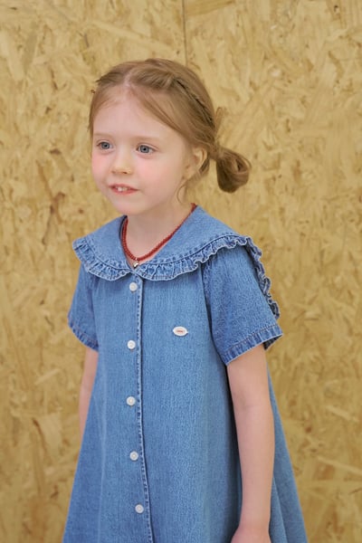 042248花邊翻領牛仔連身裙4