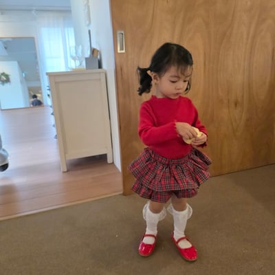 11216格子蛋糕褲裙(兩色)3