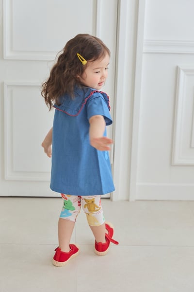 040832翻領牛仔連身裙4