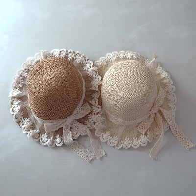 050303蕾絲編織帽(兩色)3