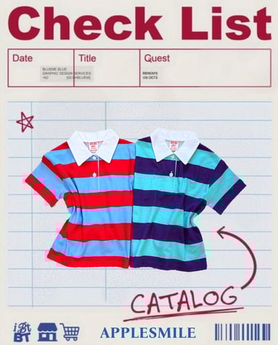 041113翻領條紋上衣(兩色)2