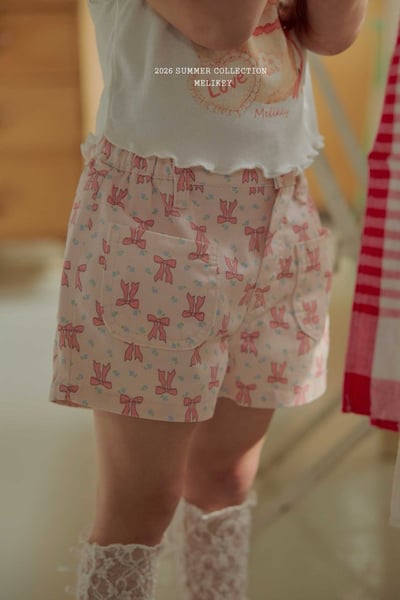 040111蝴蝶結短褲(兩色)5