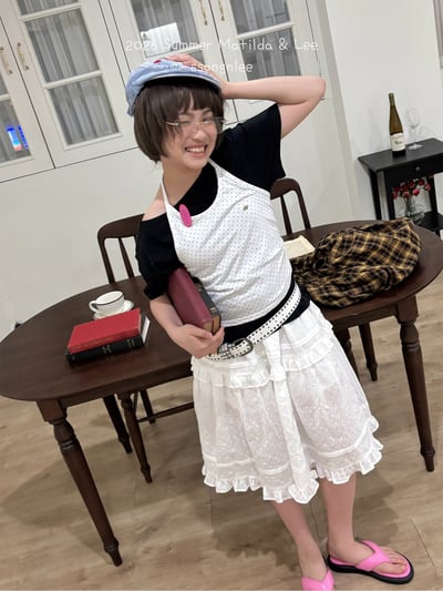 042835點點上衣背心組(兩色)4
