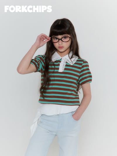 042041翻領條紋上衣(兩色)8