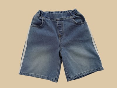 041008側邊線條牛仔短褲(兩色)1