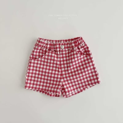 040128愛心格子短褲(兩色)3