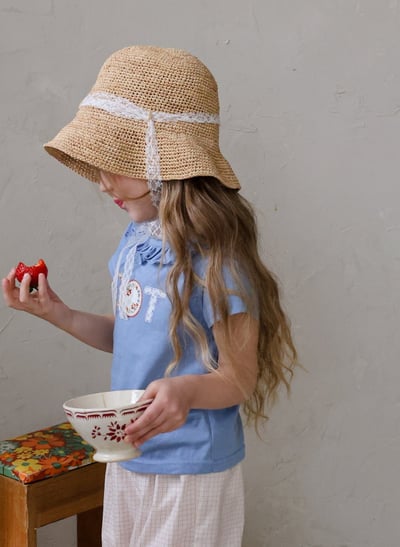 032335荷葉領圖樣上衣(四色)10