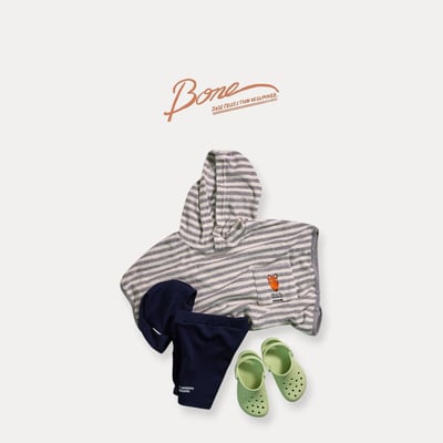 041758狐狸連帽條紋浴袍(兩色)6