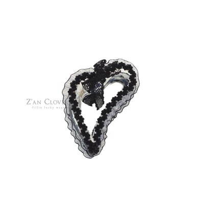 032537花邊愛心髮夾(兩色)6