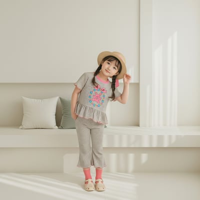 042348格子花邊褲(兩色)8