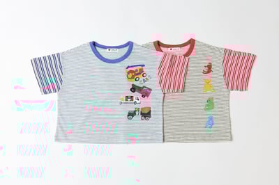 040807動物汽車條紋上衣(兩色)1