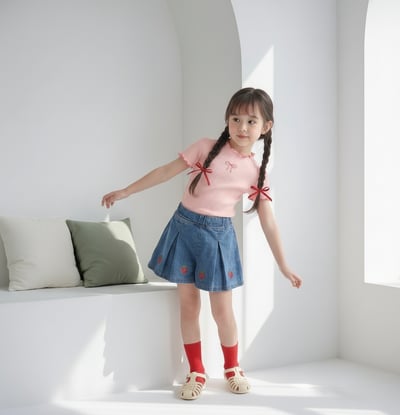 042311捲邊蝴蝶結上衣(四色)5