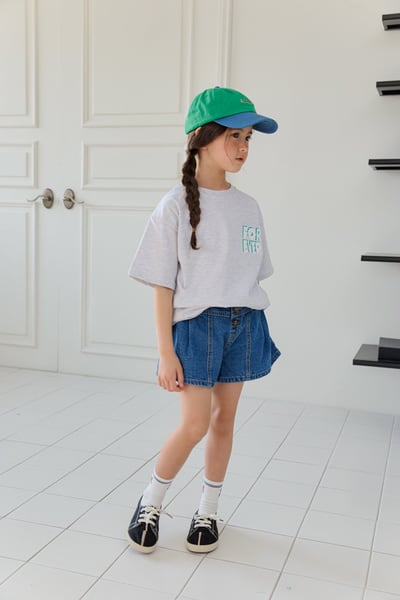 041038深藍排釦牛仔短褲7