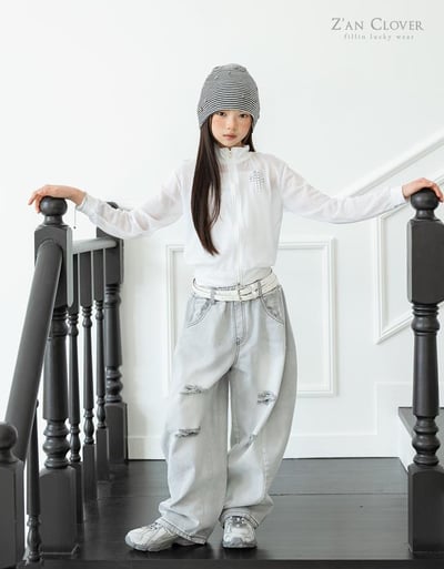 032515淺灰破破牛仔褲7