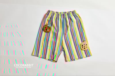 041381彩色直紋短褲1