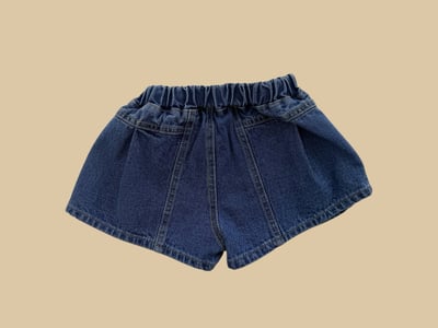 041038深藍排釦牛仔短褲2