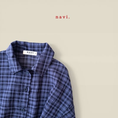 041506翻領格子上衣(兩色)3