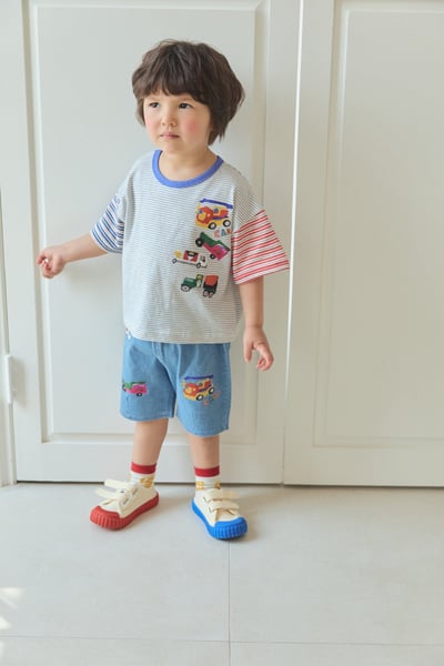 040808動物汽車牛仔短褲(兩色)5