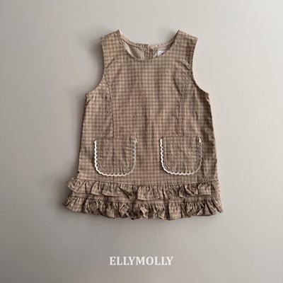 040776格子點點背心裙(兩色)4