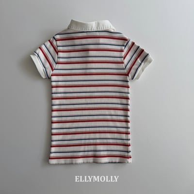 040778翻領條紋連身裙(兩色)4