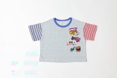 040807動物汽車條紋上衣(兩色)3