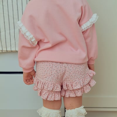 031737花花荷葉短褲(兩色)4