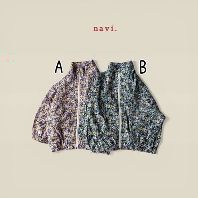 041509立領花外套(兩色)1