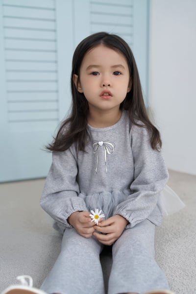 25426灰蝴蝶結套裝6