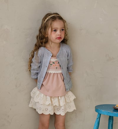 032327下擺花邊外套(四色)8