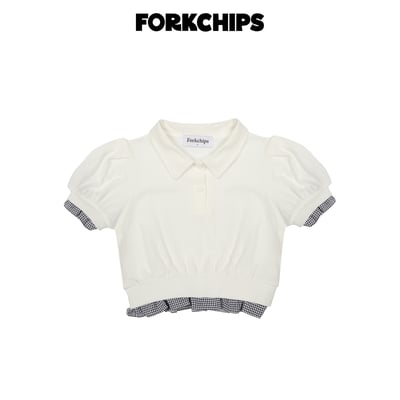 042018翻領格子袖上衣(兩色)4