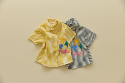 042315翻領直紋上衣(兩色)2