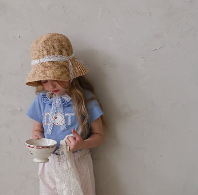 032335荷葉領圖樣上衣(四色)9