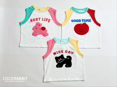 041344貓咪兔子蘋果背心(三色)1